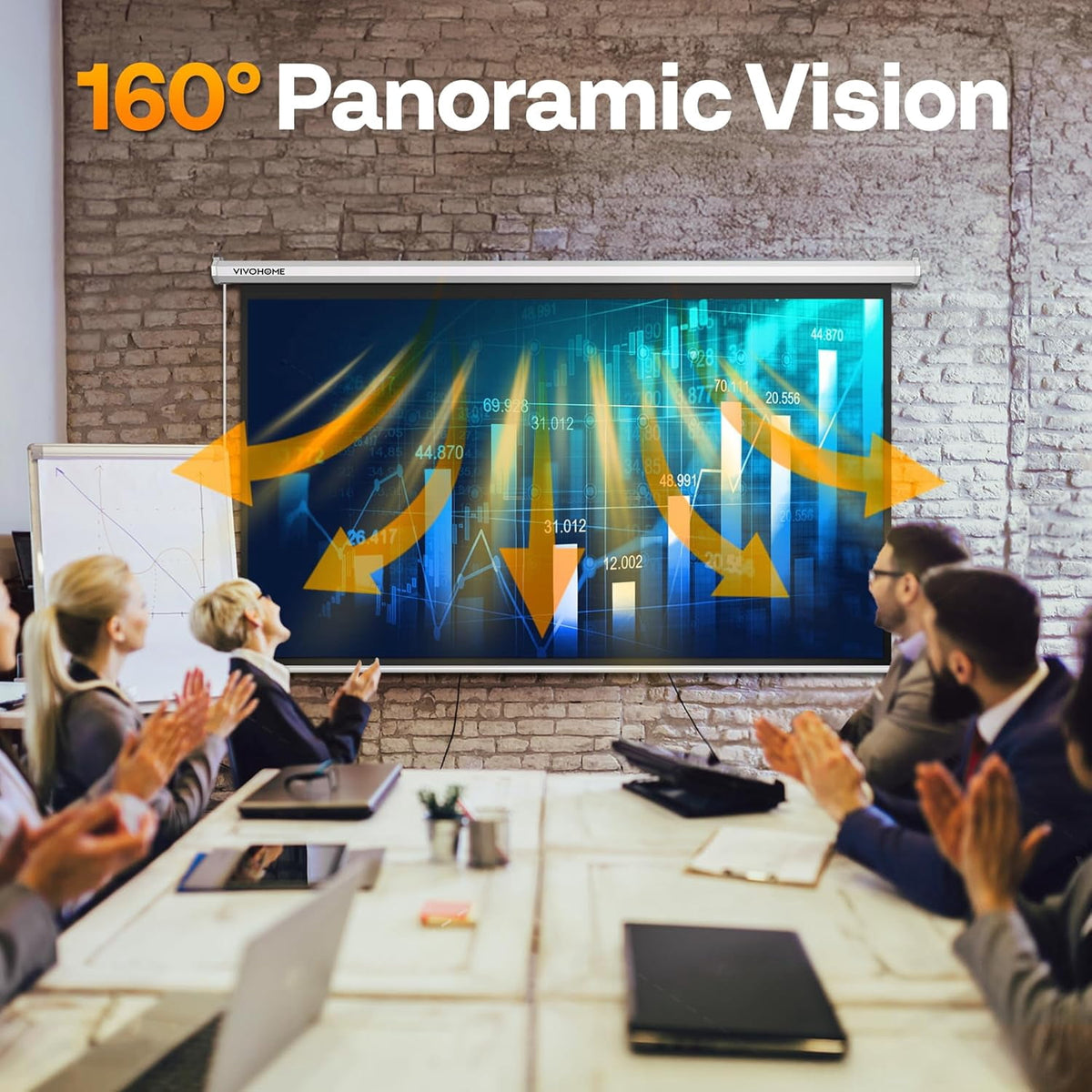 SPECSTAR Motorized Projector Screen with Remote, 16:9 84 Inch Auto Electric Projection Screen, HD 4K Movie Screen for Home Theater, Cinema, Office (73 x 41 Black)