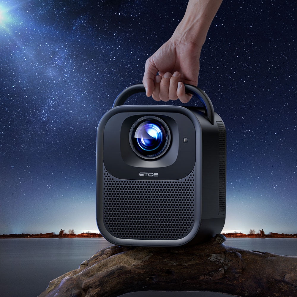 ETOE Seal Pro Smart Portable Movie Projector with Google TV,Officially Licensed Netflix,1080P FHD 4K Supported,1300lm,Auto Focus & Keystone,Dolby Audio