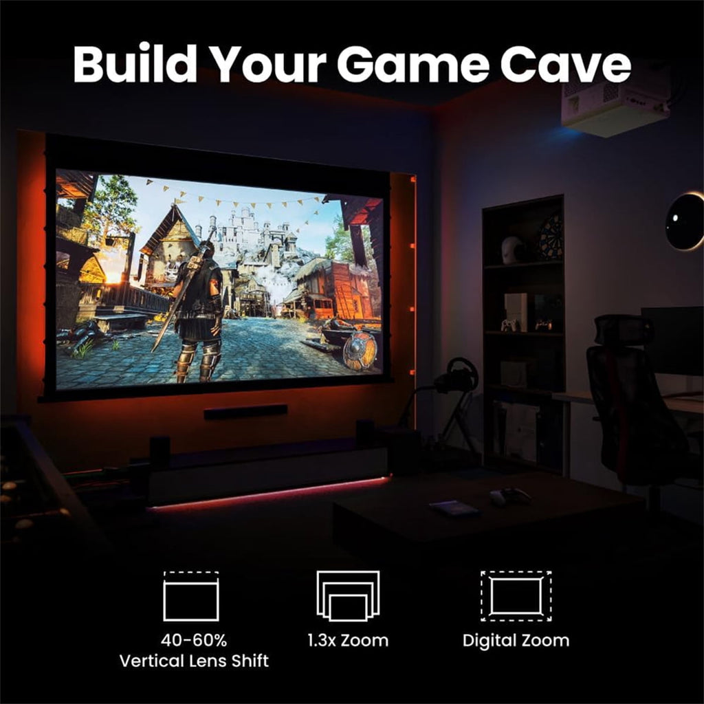 BenQ X3100i 4K Ultra HD HDR 4LED DLP Gaming Projector, Bundle with H&A Ceiling Mount