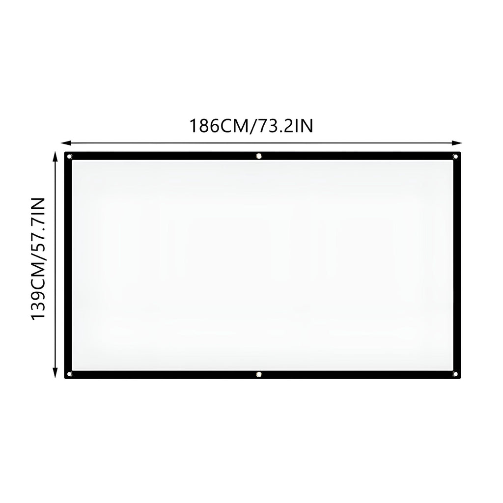 GJX 120 Inch Portable Projector Screen, White Wall Mount Projection Screen with Stand, 4:3 Polyester for Home Office and Classroom