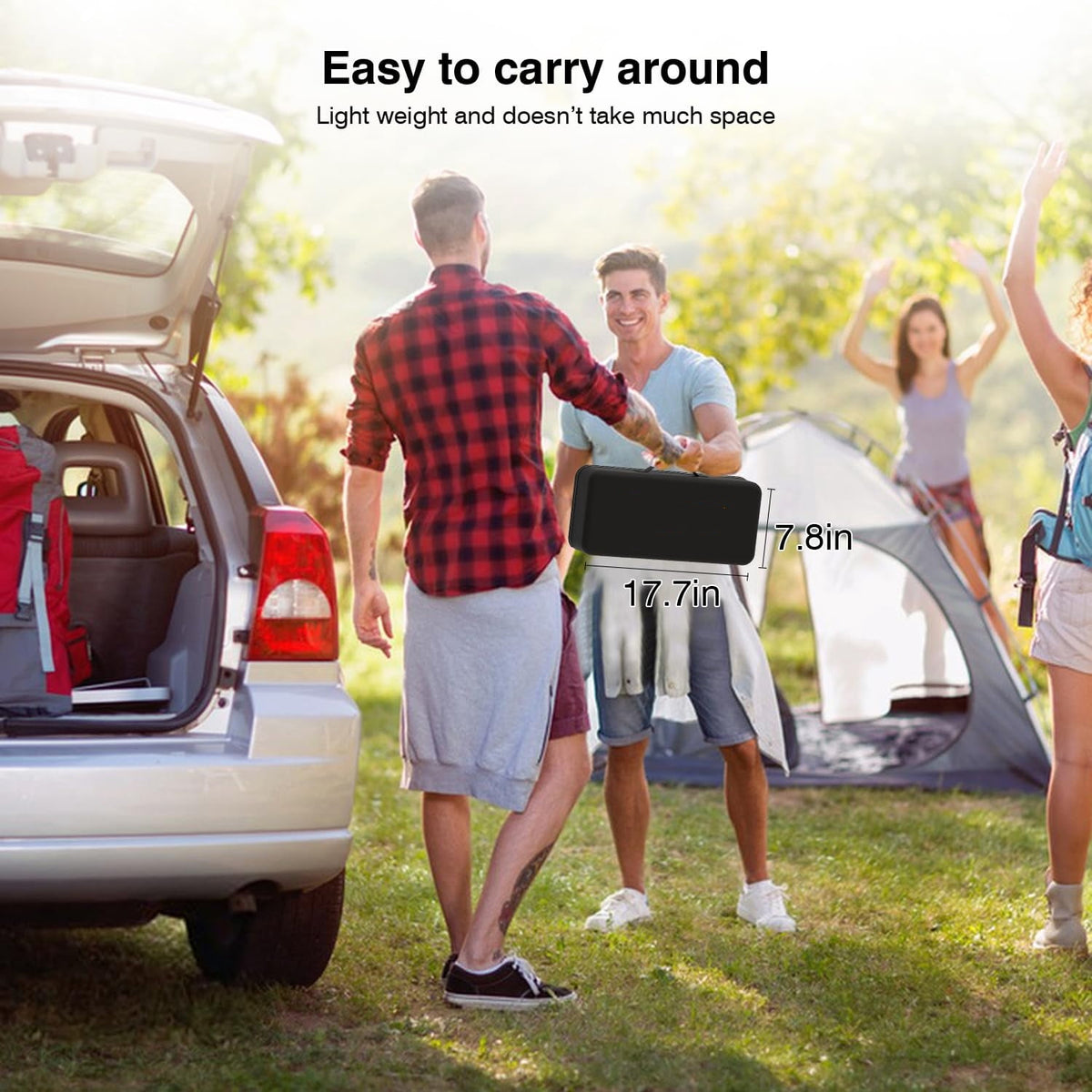 Projector Screen with Stand - 100 Inch Outdoor Projector Screen Portable Projector Screens 16:9 4K HD Outdoor Movie Screen with Carry Bag Can Enjoy Home Theater Projection Screen