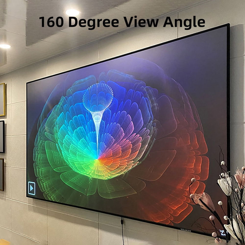 Yinzam 120inch Laser Long Throw Projector Fresnel Screen for Day Light Using, 85% Ambient Light Rejecting (ALR) Fresnel Projector Screen for Long Throw Projector