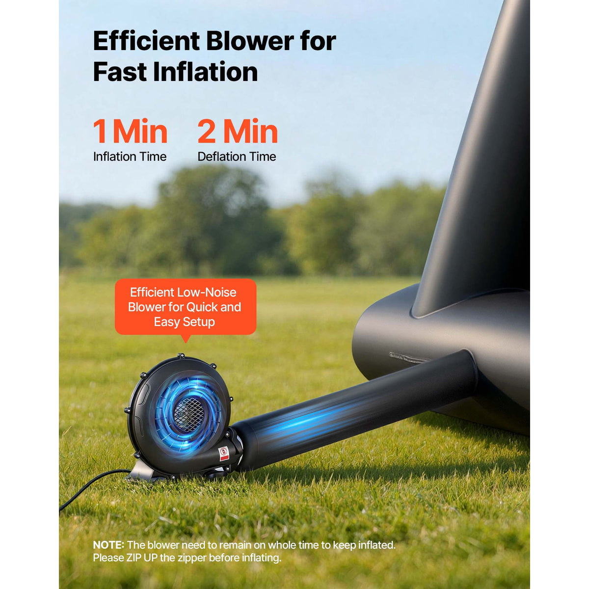 KFFKFF 24 ft Inflatable Outdoor Projection Screen with Storage Bag, Dual-Sided Viewing, Quick Setup, Perfect for Backyard Movie Nights and Events