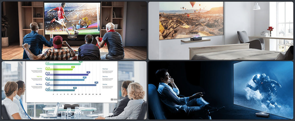 AWOL VISION 120" 16:9 Projector Screen, Fixed Frame Wall Mount Matte White Screen Compatible all type projectors MW-120