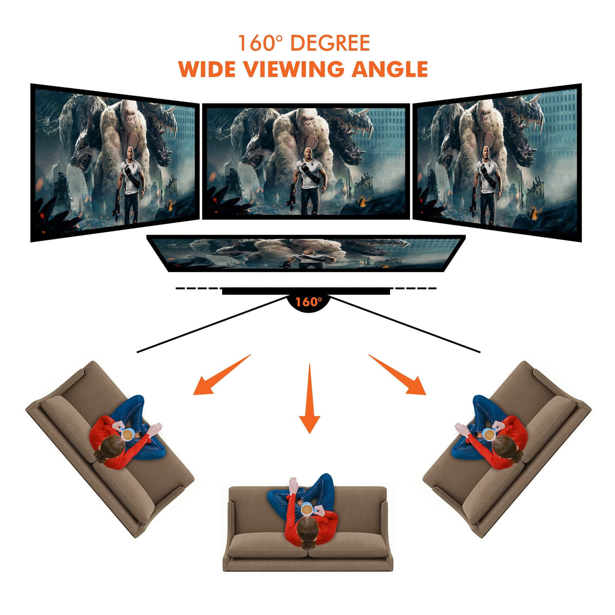 Pyle Projector Screen with Stand - 120" 16:9 HD 4K Portable Lightweight Freestanding Foldable Outdoor Movie Projection Display with Frame for Home Theater