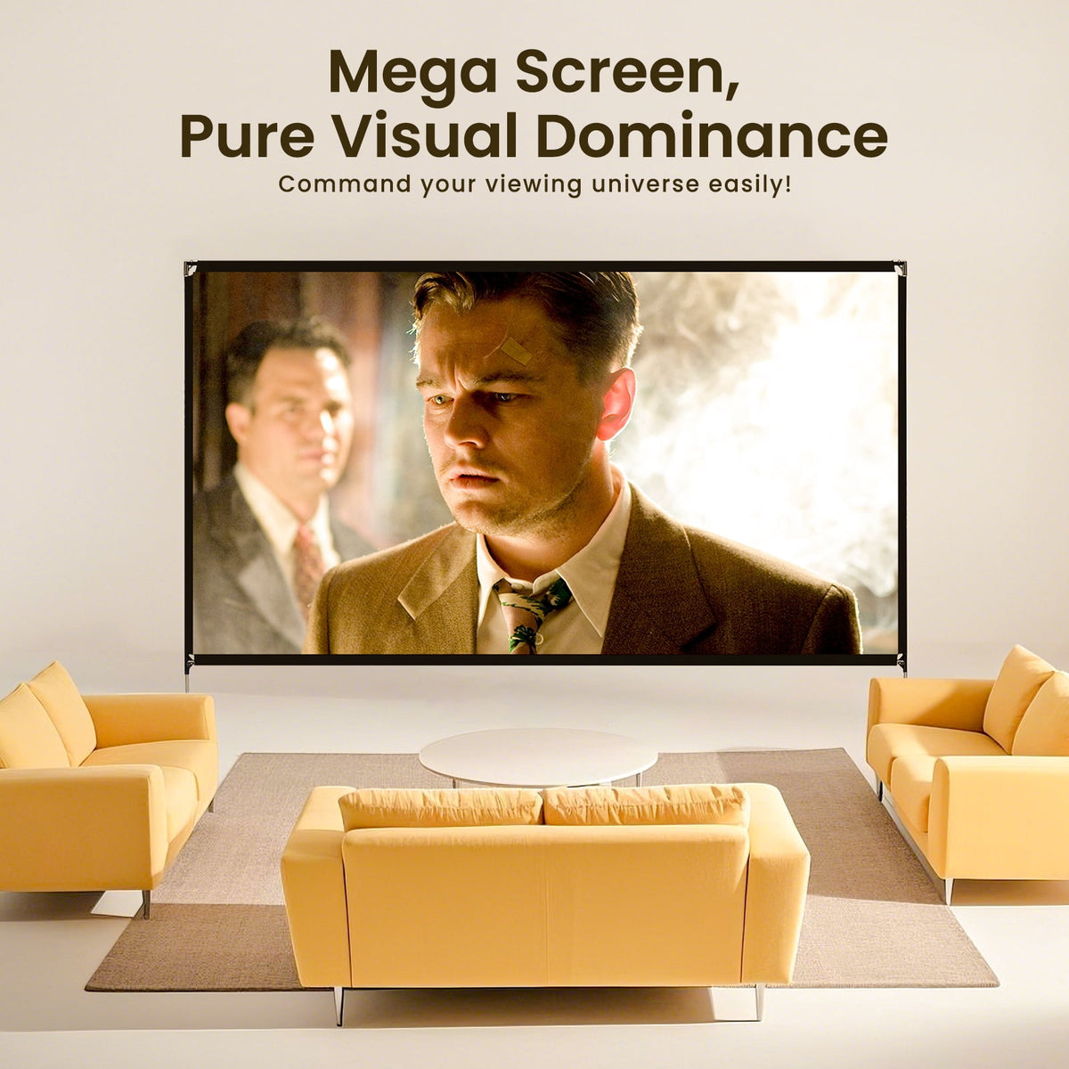 ETOE 50 inch 4:3 Projection Screen, 160° Viewing Angle