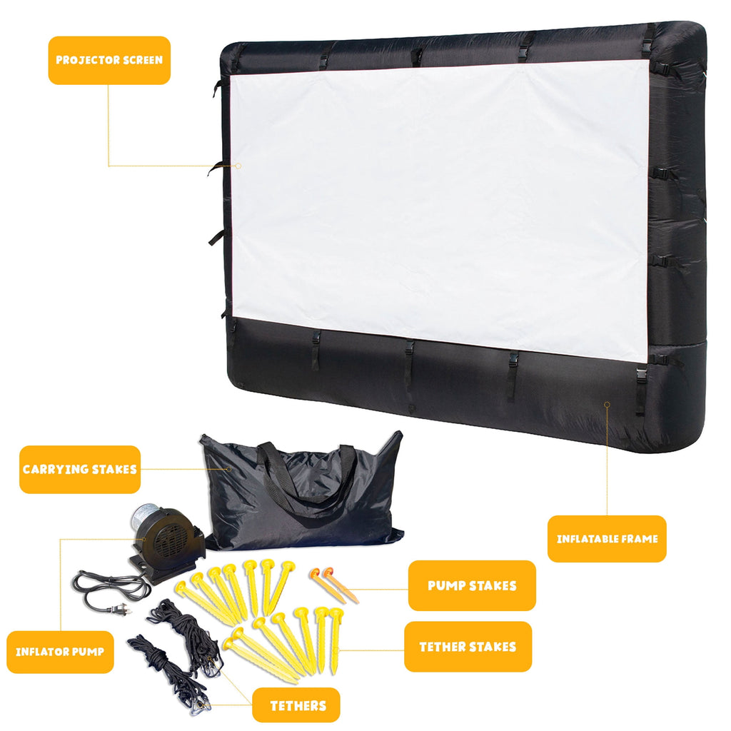 Airflowz 9.5' Inflatable Widescreen Movie Screen w/Blower & Carry Bag