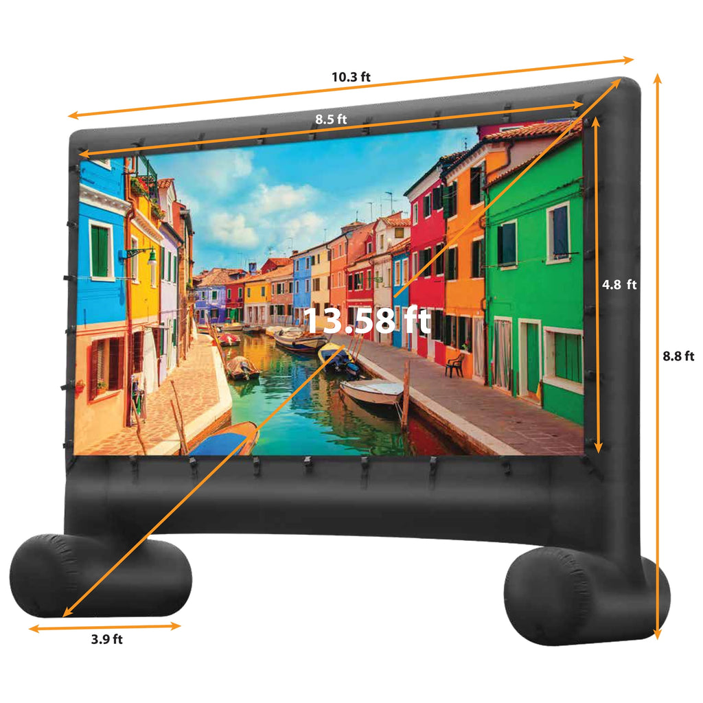 GPX 10' Viewing Area Portable Inflatable Projector Screen, PJSO1404