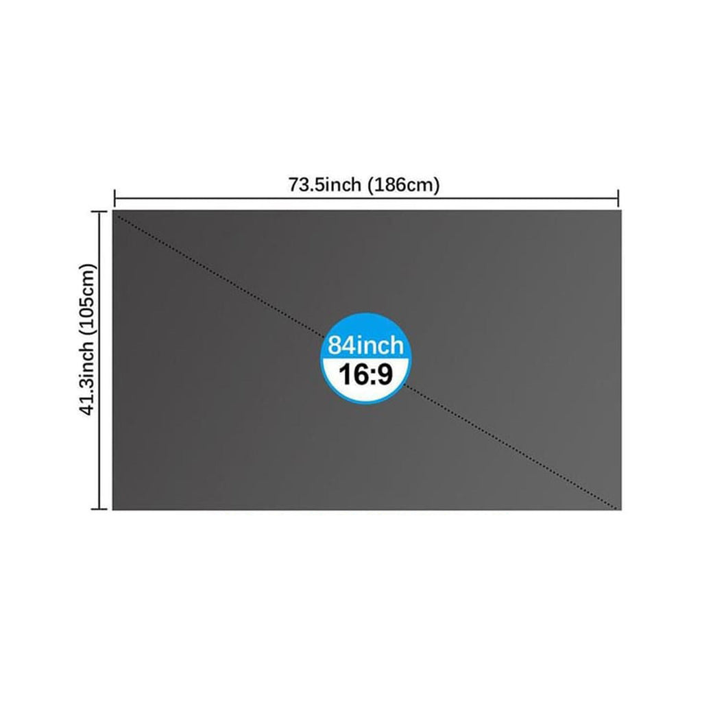 60-120 Inch Portable Light Blocking Projection Screen - 4K/1080P HD Foldable Anti-Glare Screen for Indoor & Outdoor Movie Nights