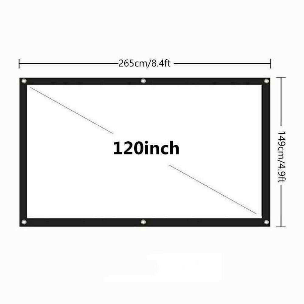 LINKPAL 60 Inch Projector Screen, Portable and Foldable Projector Screen, Double Sided Video Projector for Home, Outdoor, Office, Classroom, Wrinkle Free, Washable, Mildew Resistant