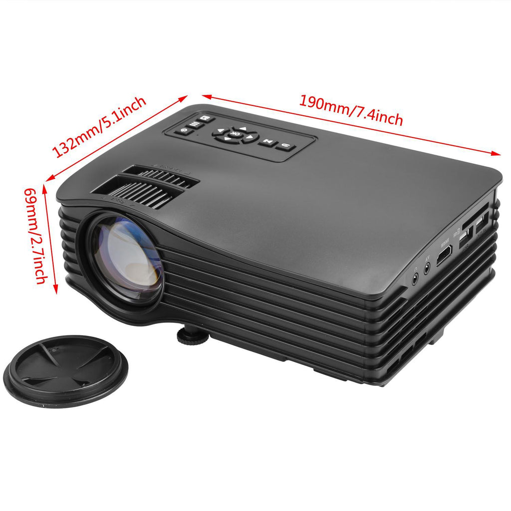 Compact Multimedia Projector, HD 1080p Support, Up to 130" inch Display,1000Lumen BETT