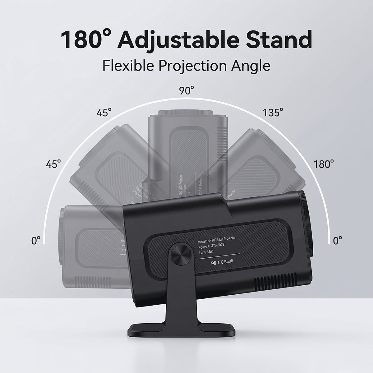 Portable Smart Projector Native 1080P with 4K Support, WiFi 6 & Bluetooth 5.4, Android 11, Wireless Screen Mirroring, USB/HD Connectivity, Auto Keystone, Outdoor Home Theater Gaming Projector