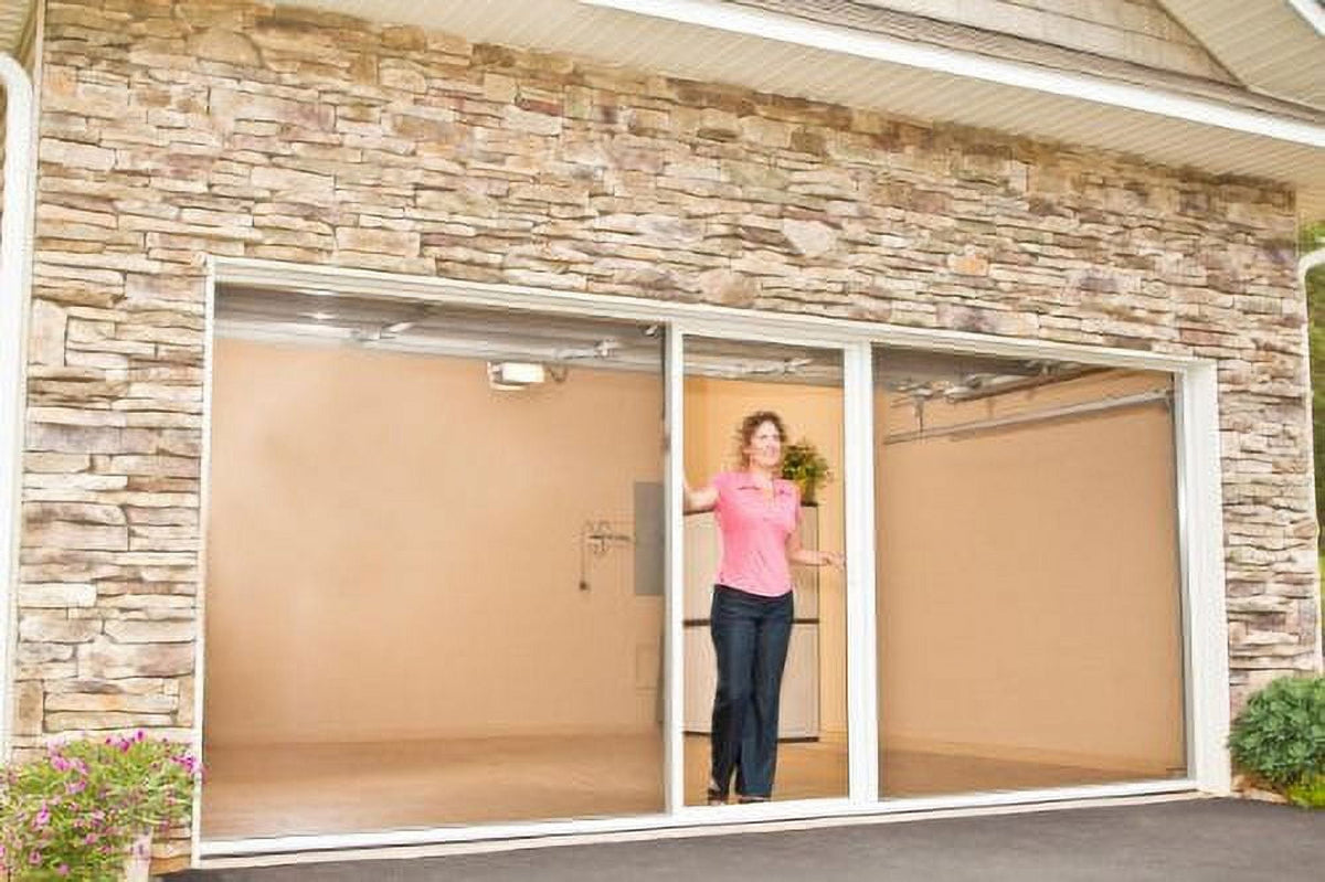 Lifestyle Screens Garage Door Screen 7'H with Standard Screen Material All Widths and All Colors 16'Wx7'H, Sandstone