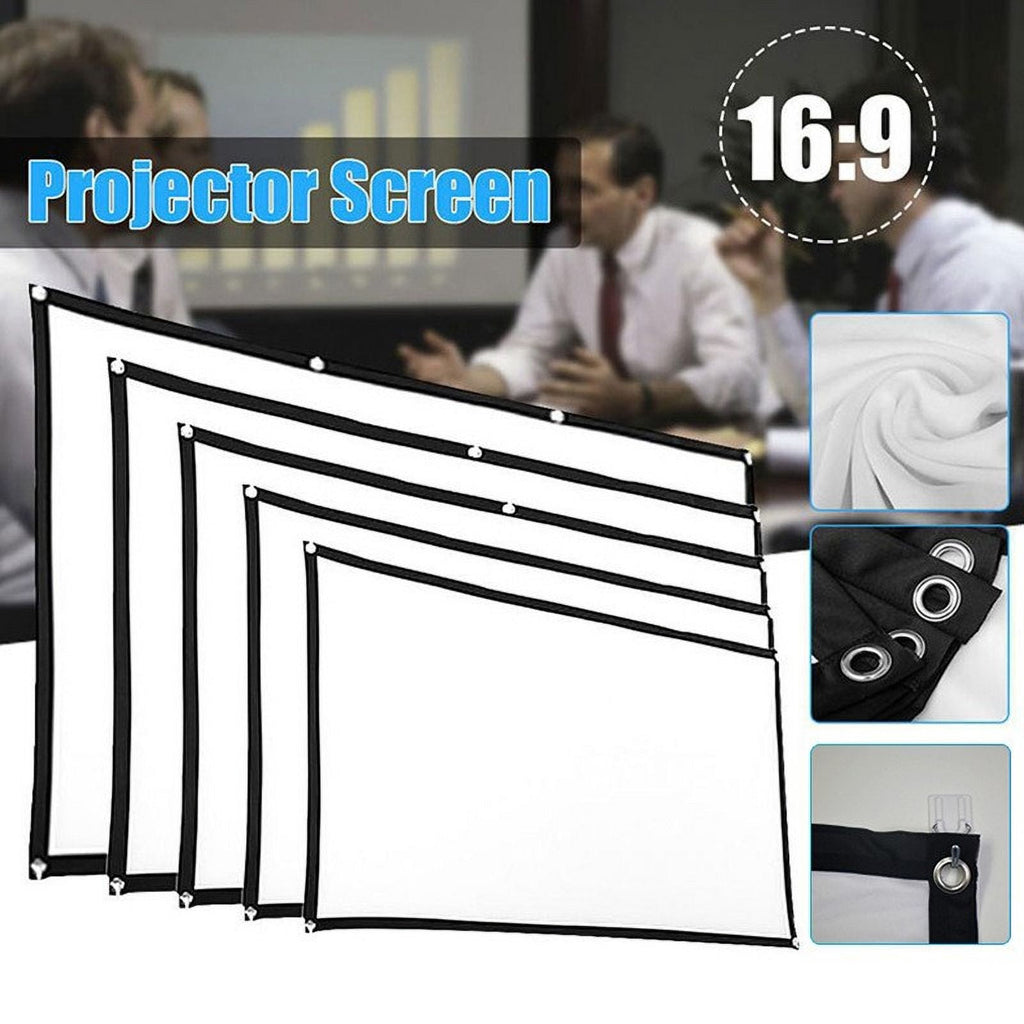 Portable 100/120/150 Inch Anti-Crease Projector Screen for Home & Outdoor Use 100 Inches