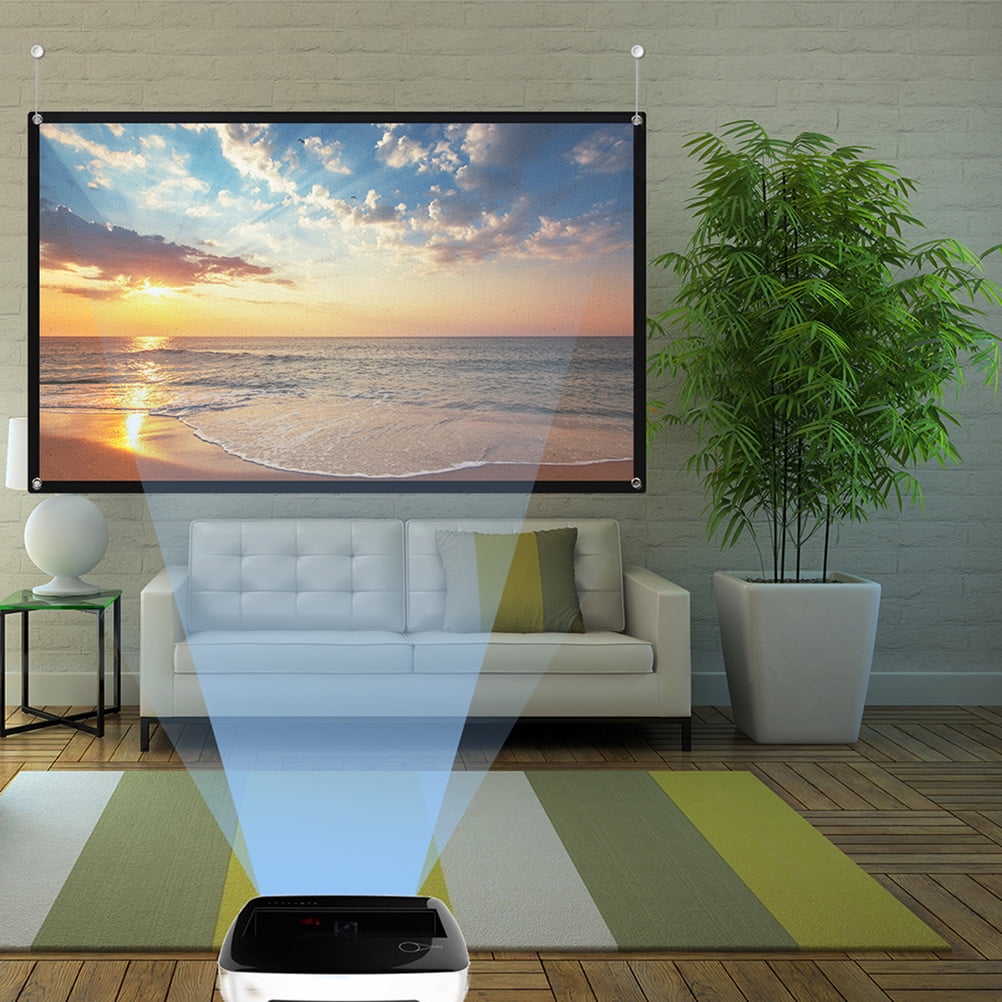 Raindrops Portable Foldable Projection Screen Cloth - Crease-Resistant, Ideal for Home Theater, Office, Classroom, and Outdoor Camping