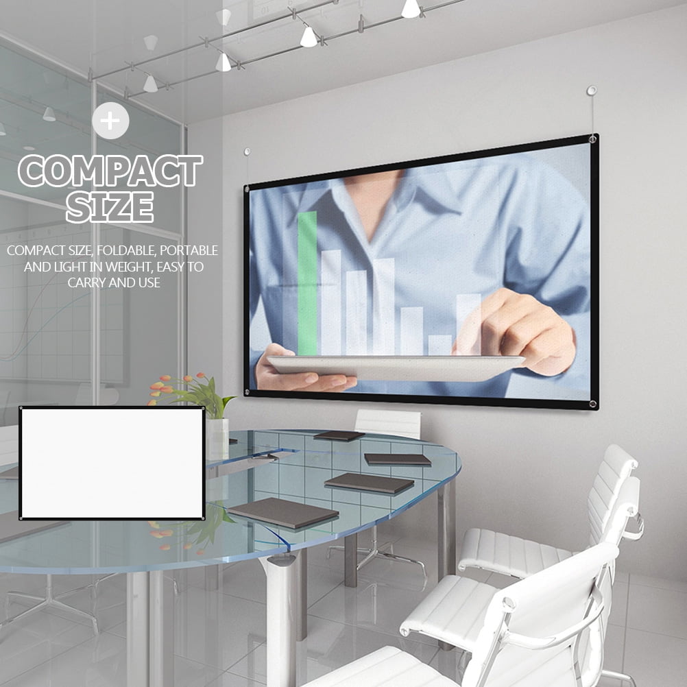 Raindrops Portable Foldable Projection Screen Cloth - Crease-Resistant, Ideal for Home Theater, Office, Classroom, and Outdoor Camping
