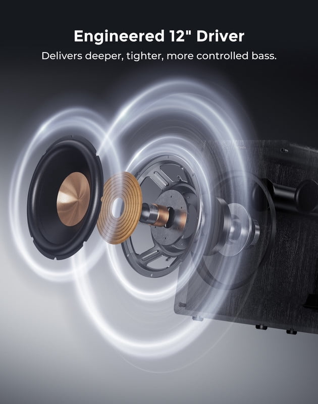 ULTIMEA SUB12 12" Powered Subwoofer with Wireless Adapter, App Bass Control