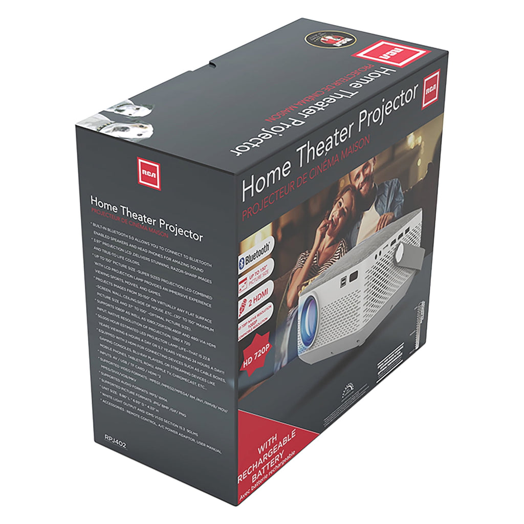 RCA 720P BLUETOOTH PROJECTOR WITH RECHARGABLE BATTERY
