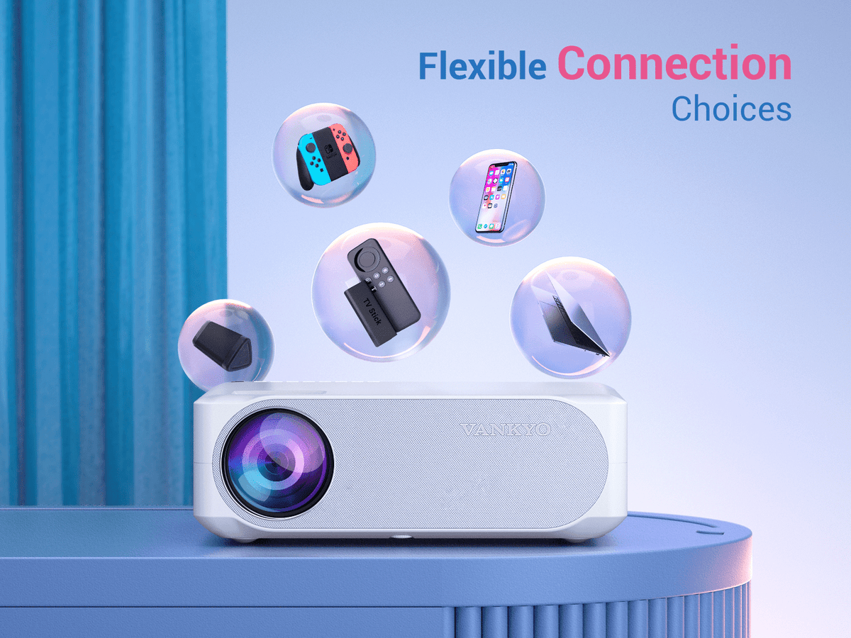 VANKYO Performance V630W Native 1080P Projector, Full HD 5G Wifi Projector with LCD Display, 120'' Screen included