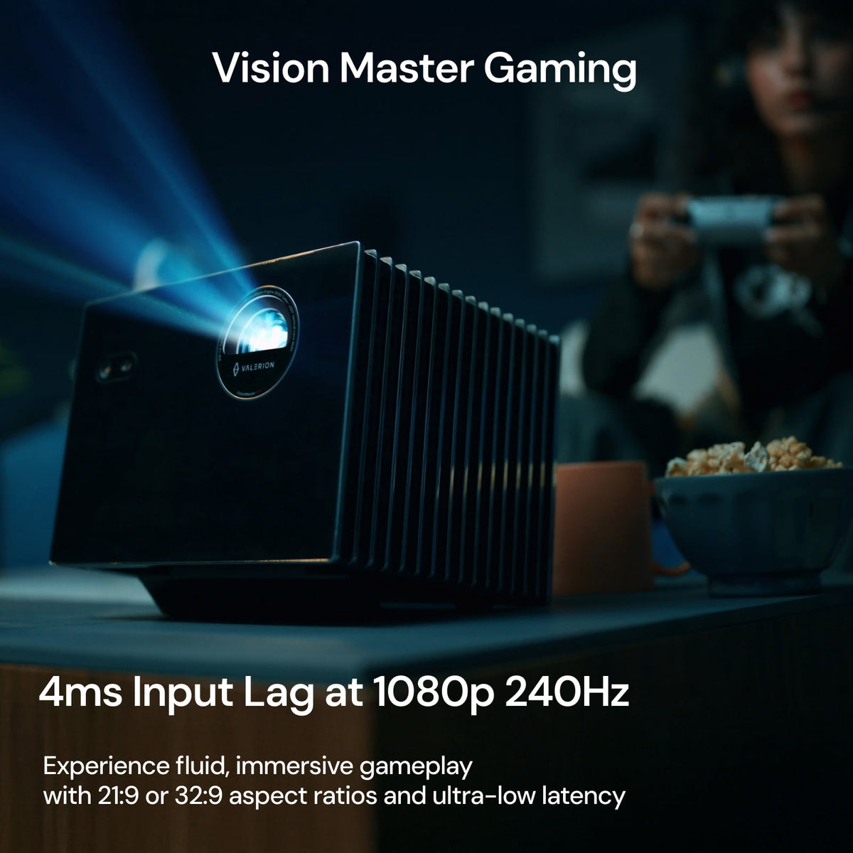 VisionMaster Pro Triple Laser Projector,3000 ISO Lumens,15000:1 Contrast, 0.9-1.5x Optical Zoom, 2X Multitasking Power