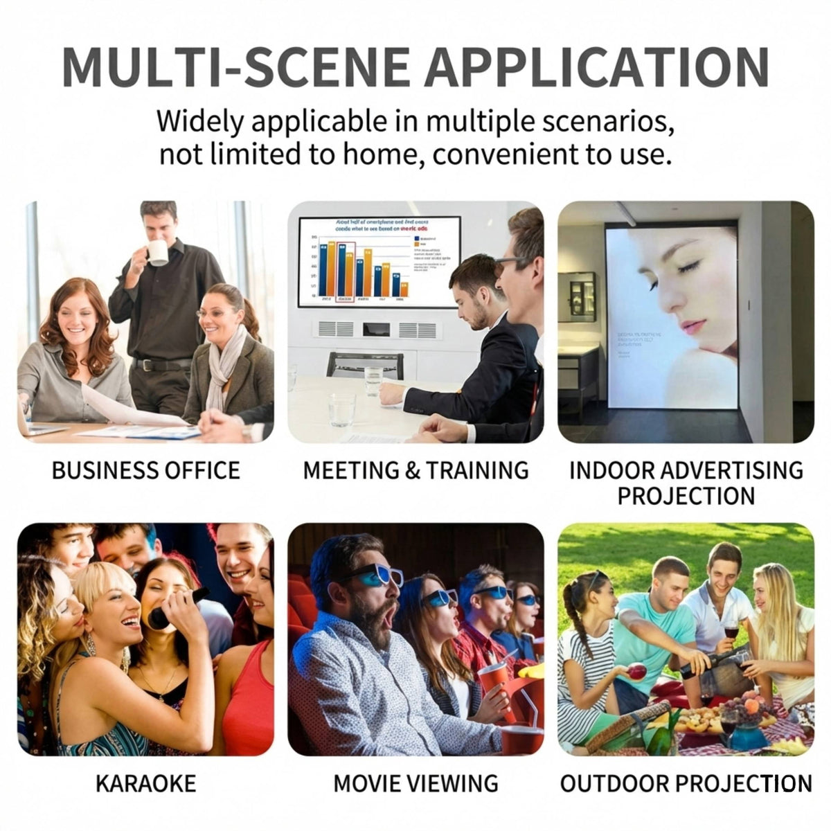 GJX 120 inch Projector Screen with Stand, 16:9 HD Anti-Wrinkle Outdoor Movie Screen with Carry Bag
