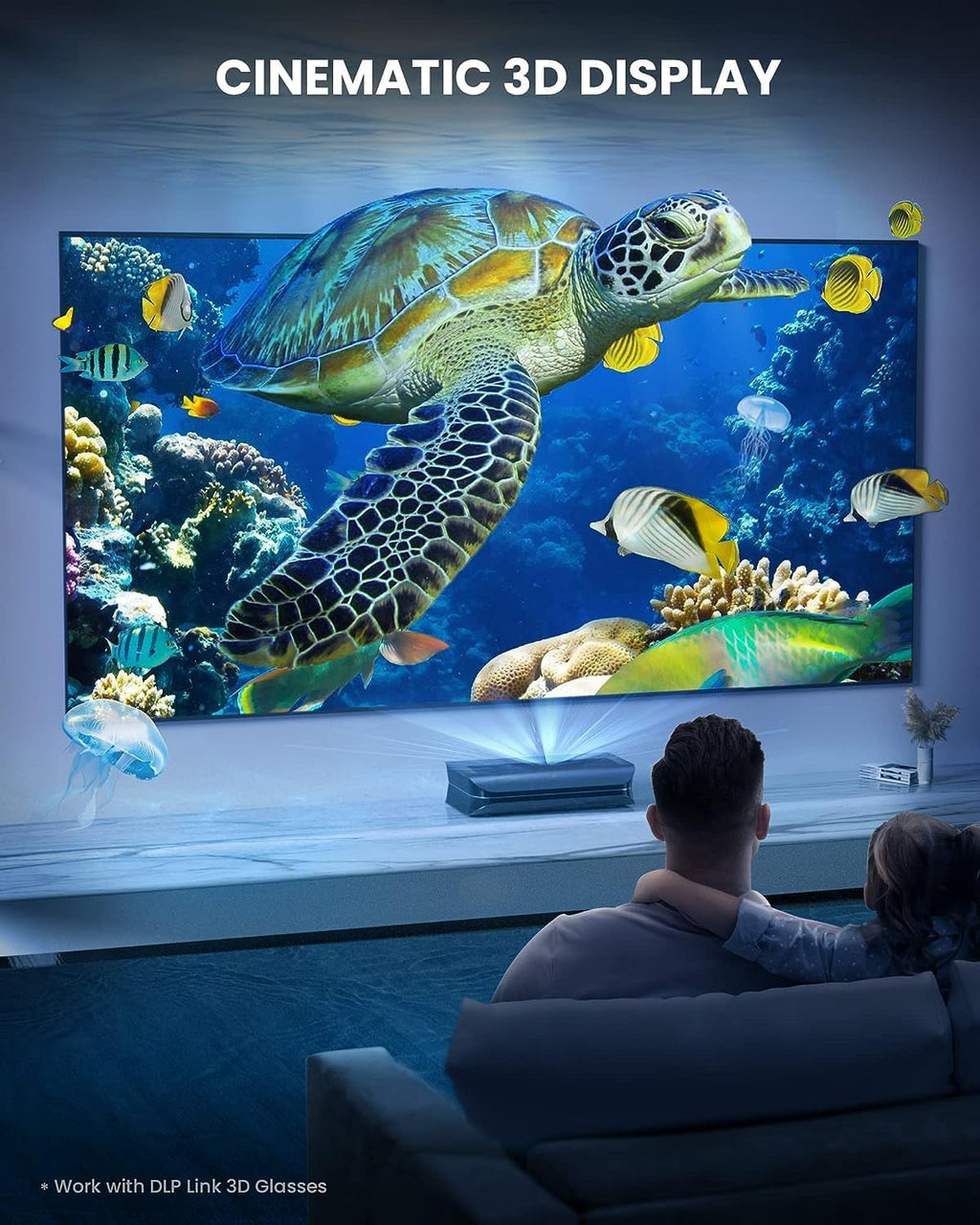 Restored AWOL Vision LTV-3000 Pro 4K Ultra Short Throw Triple Laser Projector, 0.25:1 Ratio